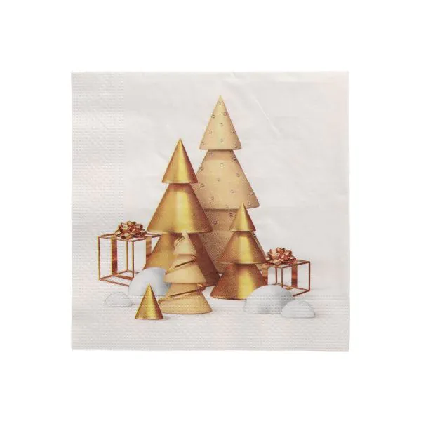 Servietten, 3-lagig 1/4-Falz 33 x 33 cm "Scene de Noel" - Bild 1
