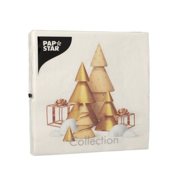Servietten, 3-lagig 1/4-Falz 33 x 33 cm "Scene de Noel" - Bild 2