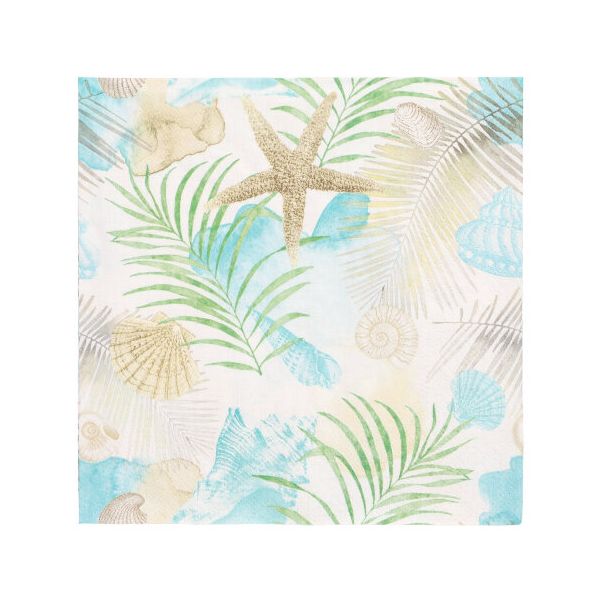 Servietten, 3-lagig 1/4-Falz 33 x 33 cm "Seaside" - Bild 1