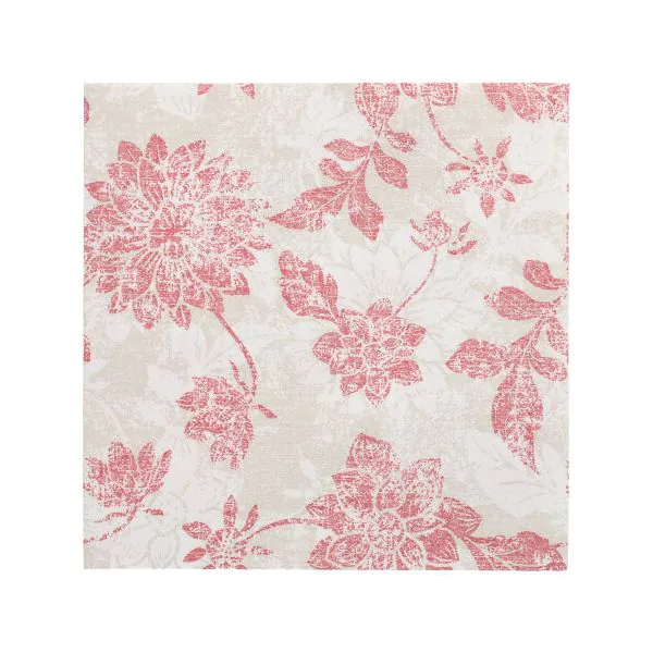 Servietten "ROYAL Collection" 1/4-Falz 40 x 40 cm bordeaux "Flowers" - Bild 1
