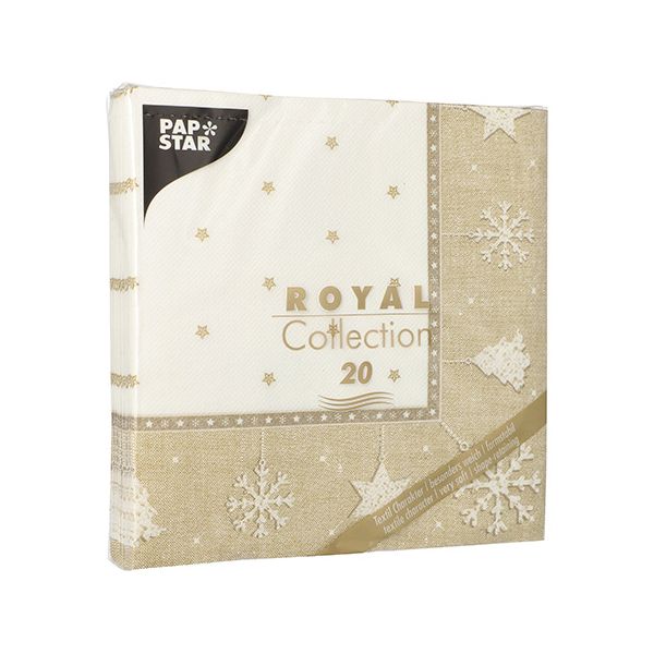 Servietten "ROYAL Collection" 1/4-Falz 40 x 40 cm gold "X-Mas" - Bild 2