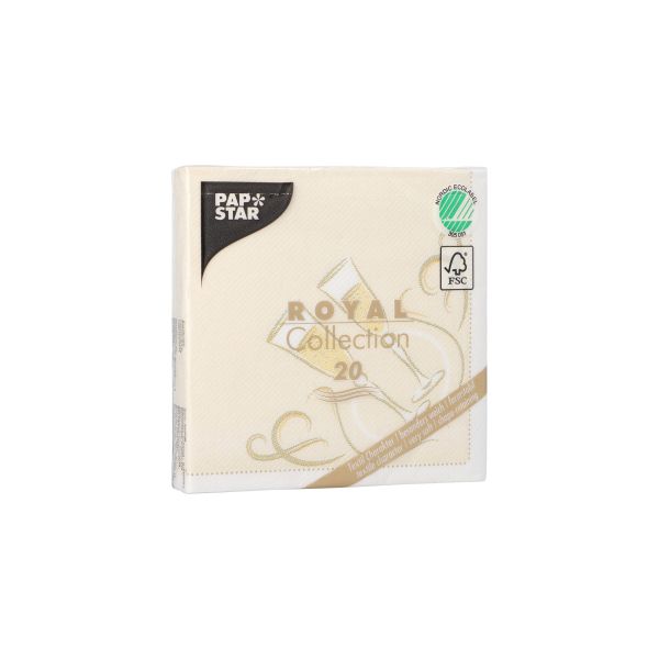 Servietten, gold "ROYAL Collection" 1/4-Falz 25 x 25 cm "Festive Moments" - Bild 2