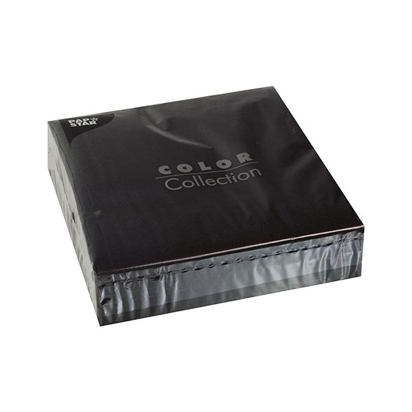 Servietten, schwarz 2-lagig 1/4-Falz 40 x 40 cm - Bild 1