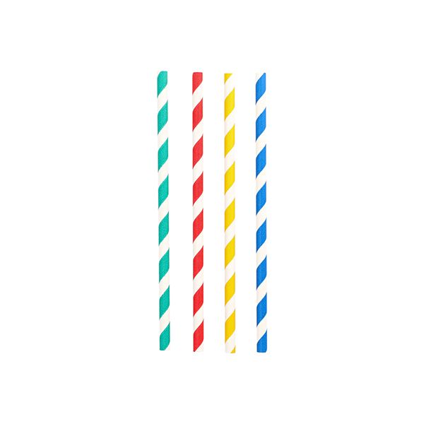 Shake-Halme, Papier "pure" Ø 8 mm · 21 cm farbig sortiert "Stripes" - Bild 1