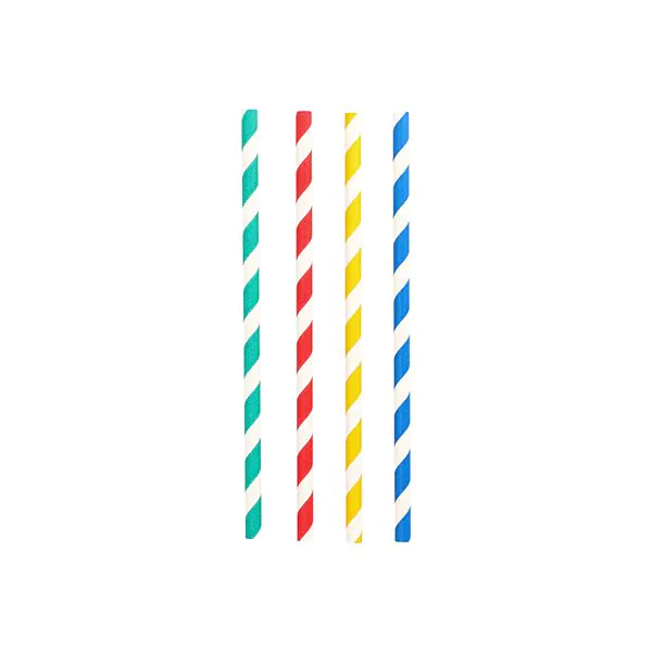 Shake-Halme, Papier "pure" Ø 8 mm · 21 cm farbig sortiert "Stripes" - Bild 1