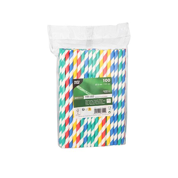 Shake-Halme, Papier "pure" Ø 8 mm · 21 cm farbig sortiert "Stripes" - Bild 3