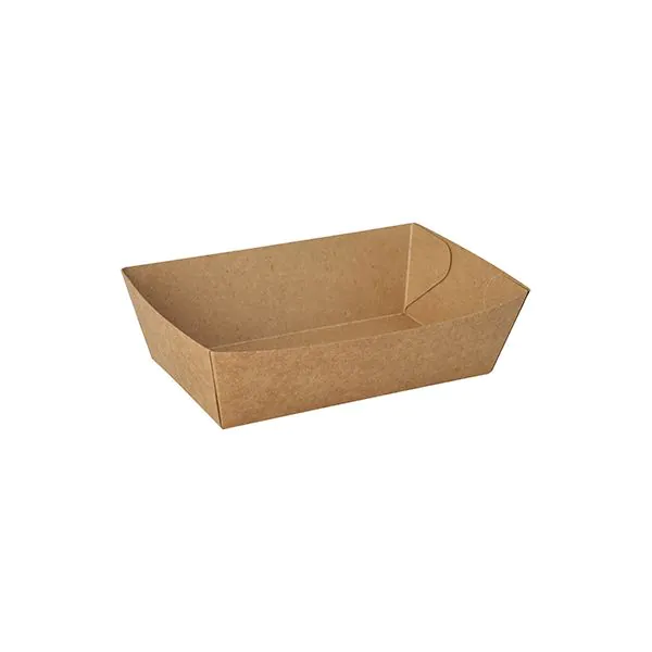 Snacktrays aus Pappe "pure" 10 x 15 cm braun - Bild 1