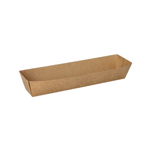 Snacktrays aus Pappe "pure" 5 x 20 cm braun - Bild 1