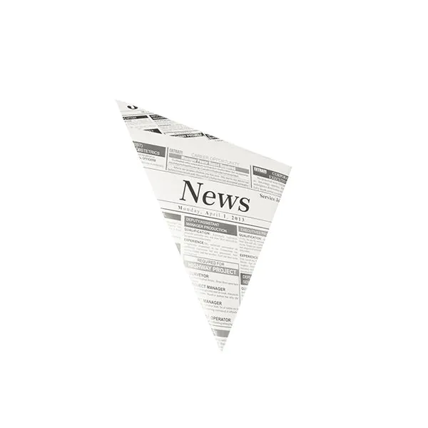 Spitztüten, Pergamentersatz, fettdicht, Füllinhalt 125 g, gefädelt, 19 x 19 x 27 cm "Newsprint" - Bild 1