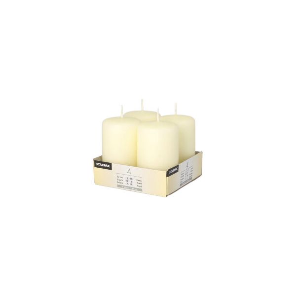 Stumpenkerzen elfenbein "Ivory" Ø 50 mm · 80 mm mit Flachkopf  - Bild 1