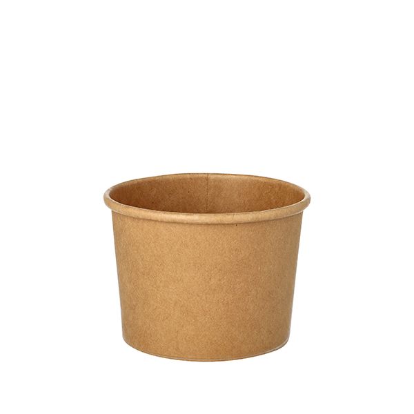 Suppenbecher "To Go", Pappe rund 350 ml Ø 9,8 cm · 7 cm braun - Bild 1