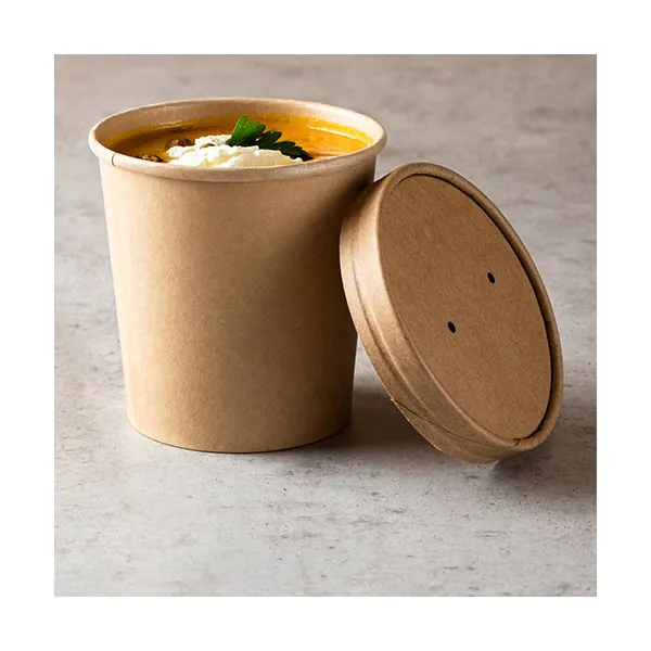 Suppenbecher "To Go", Pappe rund 350 ml Ø 9,8 cm · 7 cm braun - Bild 2