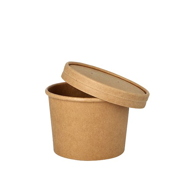 Suppenbecher "To Go", Pappe rund 350 ml Ø 9,8 cm · 7 cm braun - Bild 4