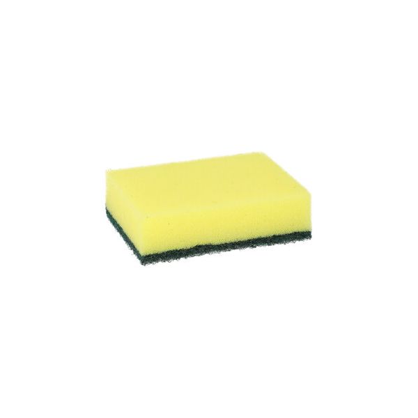 Topfreiniger, Schwamm eckig 2,6 x 9 x 6,6 cm gelb/grün , kratzend - Bild 1