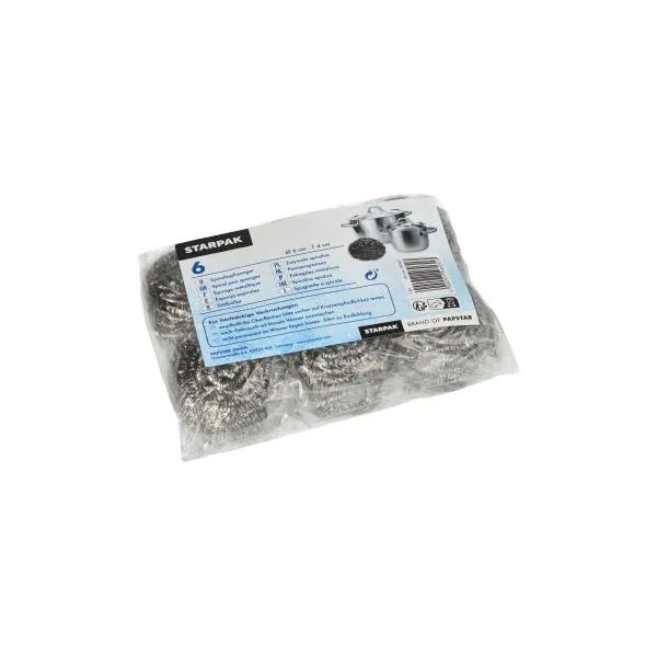 Topfreiniger aus Edelstahl rund Ø 6 cm, scheuernd - Bild 1