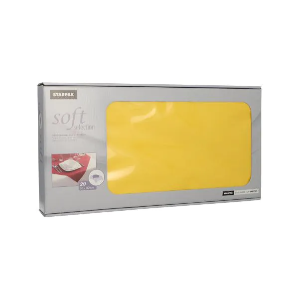Vlies Mitteldecken, gelb "soft selection" 80 x 80 cm - Bild 1