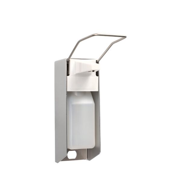 Wandspender 500 ml "Aluminium", 27,5 x 8,5 x 23 cm, Langarmhebel, inkl. Flasche - Bild 1