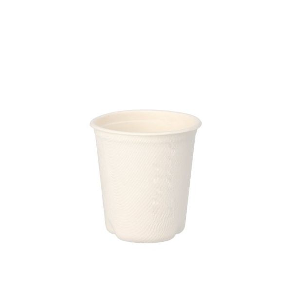 Zuckerrohr Becher für Heißgetränke, "pure" 0,1 l Ø 6,3 cm · 6,5 cm weiss - Bild 1