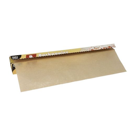 Bakpapier 8 m x 38 cm bruin in vouwdoos 1