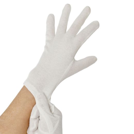 Witte katoenen handschoenen, maat M, werkhandschoenen katoen 1