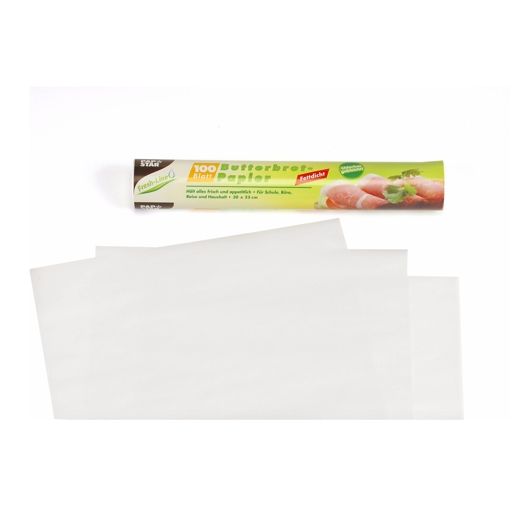 Boterhampapier 25 cm x 30 cm wit 1