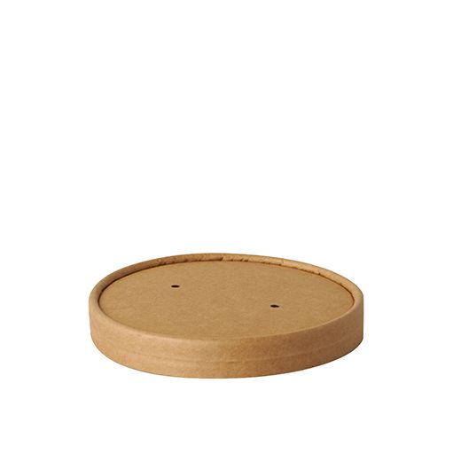 Deksel voor soep cup, karton "pure" rond Ø 11,5 cm · 1,6 cm bruin "100% Fair" 1