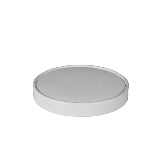 Deksel voor soep cup, karton "To Go" rond Ø 9,9 cm wit 1