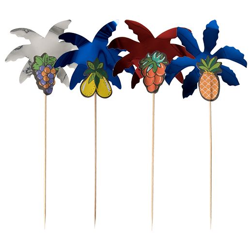 Decoprikkers 19,5 cm verschillende kleuren "Palm Leaf" 1