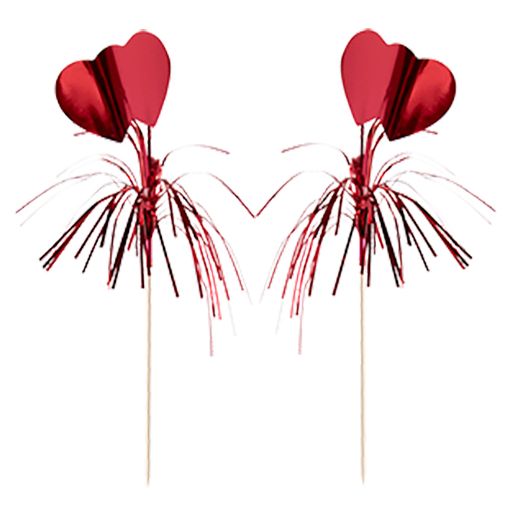 Decoprikkers 22 cm rood "Amore" 1