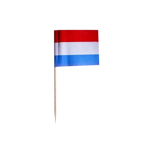Cocktailprikkers met Nederlandse vlag 8 cm, vlagprikker "Nederland", kaasprikkers, kaasvlaggen 1
