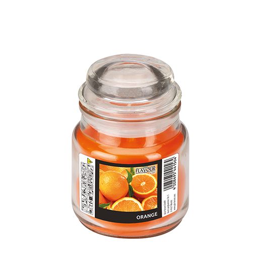 "Flavour by GALA" kaars in snoeppot Ø 63 mm · 85 mm oranje - Orange 1