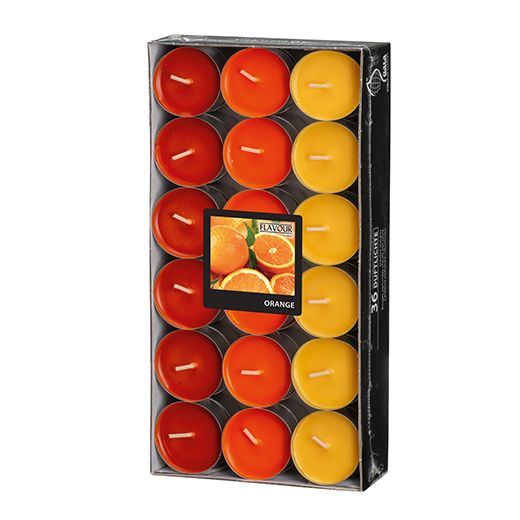 "Flavour by GALA" Geurkaars Ø 38 mm · 17 mm oranje - Orange "Ton in Ton" 1