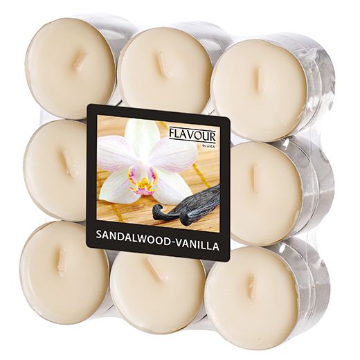 "Flavour by GALA" Geurkaars Ø 37,5 mm · 16,6 mm ivoor - Sandalwood-Vanilla 1