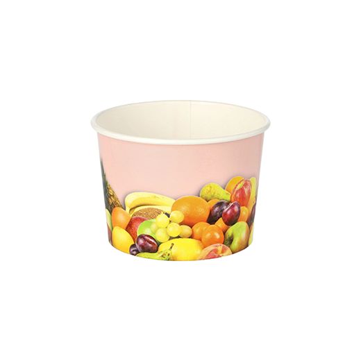 Ijsbekers, karton rond 150 ml Ø 7,7 cm · 5,5 cm "Fruit" 1
