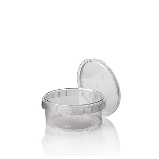 Delicatessen cup, PP 300 ml Ø 11,8 cm · 5,1 cm transparant met tamper-proof sluiting 1