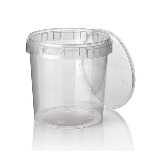 Delicatessen cup, PP 770 ml Ø 11,8 cm · 11,3 cm transparant met tamper-proof sluiting 1