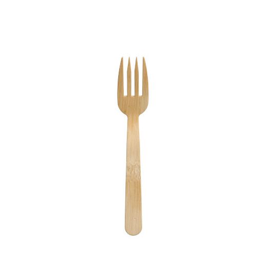  Fingerfood vork bamboe "pure" 12 cm, stevige amuse vork 1