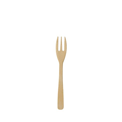Stevige fingerfood vork bamboe "pure" 9,5 cm, amuse vorkjes 1