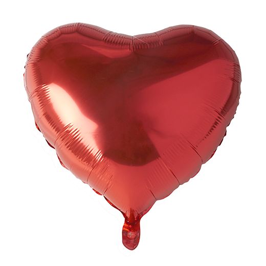 Folie ballon Ø 45 cm rood "Heart" large 1