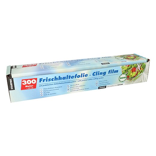Vershoudfolie, PVC 300 m x 45 cm met praktisch, veilig snijsysteem 1