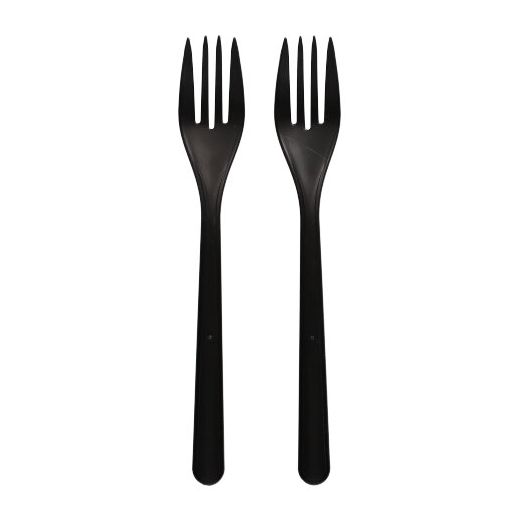 Herbruikbare vorken van PP-MF, 18,5 cm zwart extra stabiel, vork reusable 1