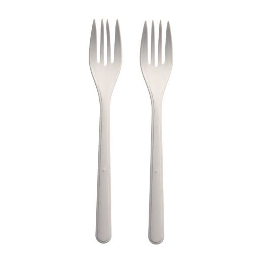 Herbruikbare vorken van PP-MF 18,5 cm wit extra stabiele vork reusable 1