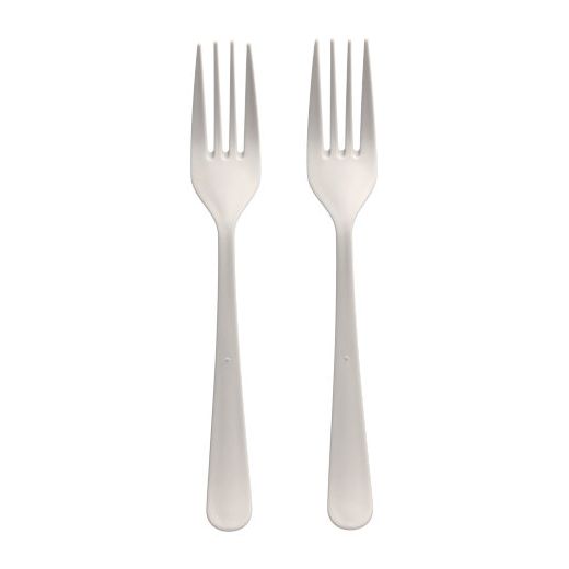 Herbruikbare vorken van PP-MF 19 cm wit, extra stabiele vork reusable in dispenserdoos 1