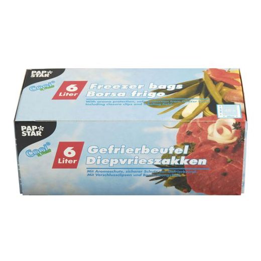 Diepvrieszakjes, LLDPE 6 l 46 cm x 30 cm helder in vouwdoos 1