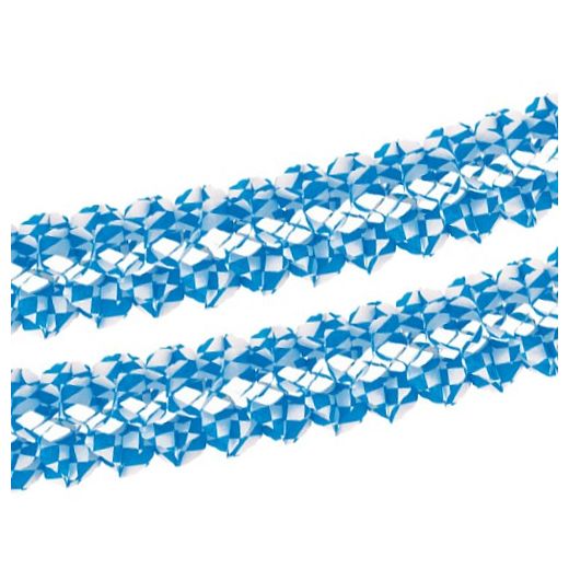 Guirlande, slinger papier Ø 16 cm · 4 m "Beiers blauw" brandvertagend 1