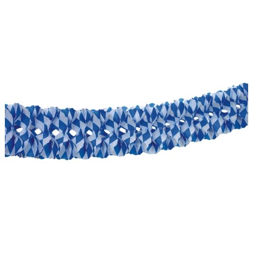 Guirlande / slinger extra groot, papier Ø 16 cm · 10 m "Beiers blauw" brandvertagend 1