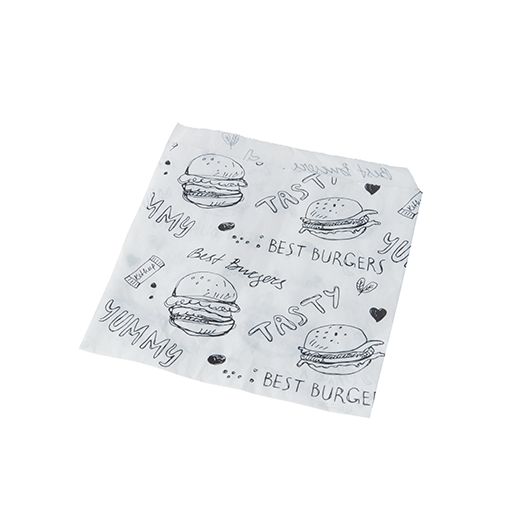 Hamburgerzakken, Pergament 13,5 cm x 13 cm wit, vetvrij 1