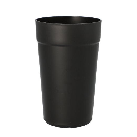 Herbruikbare bekers voor koude en warme dranken van zwart PP, 0,4 l Ø 8 cm · 13 cm, reusable koffiebekers, koffiekopjes 1
