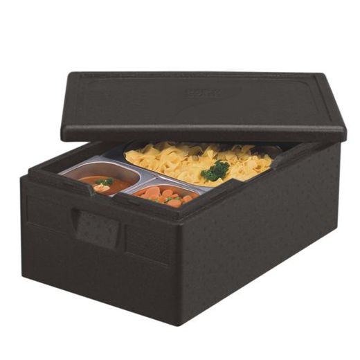 Transportboxen, EPP 60 cm x 40 cm x 23 cm zwart "Gastro-Norm 1/1" 1