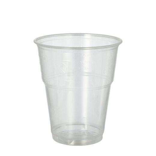Drinkbekers voor koude dranken, PLA "pure" 0,3 l Ø 9,5 cm · 11 cm glashelder met schuimkraag 1